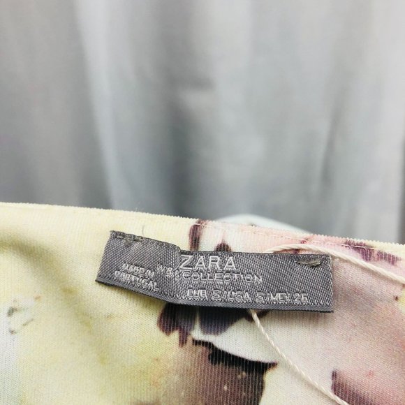 Zara WBB Collection Womens Skirt Watercolor Polyester Art Theme Size S - Picture 9 of 10